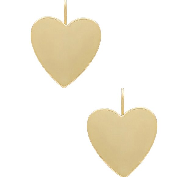SHASHI Golden Heart Drop Earring - NIB!! - Picture 1 of 7